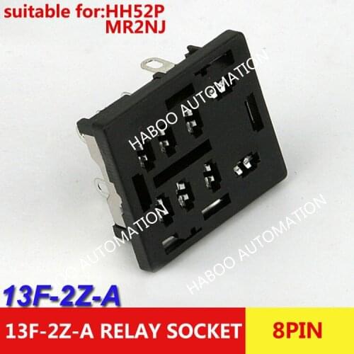 10pcs/lot packing electric 250v relay switches PT08 with 8pin pcb type electrical socket 13F-2Z-A 2NO+2NC DPST switch socket