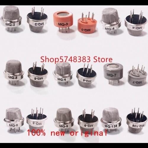 10PCS/LOT MQ-2 MQ-3 MQ-4 MQ-5 MQ-6 MQ-7 MQ-8 MQ-9 MQ-135 MQ2 MQ3 MQ4 MQ5 MQ6 MQ7 MQ8 MQ9 Smoke alcohol air gas sensor probe