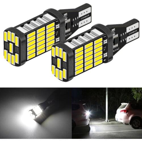 2x T15 W16W LED Canbus Bulbs Canbus Error Free Super bright Car Backup Light 920 921 LED Bulbs Car Reversing Lamp Amber White