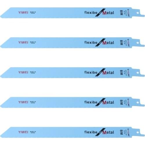 5pcs/set 9''/225mm Saw Blade Reciprocating Saw S1122BF BIM For Metal Cutting Pipe Power Tools Accessories