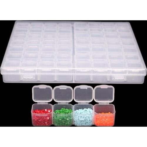 56 Lattices Dismountable Diamond Embroidery Accessories Diamond Painting Boxes Cross Stitch Cases Storage Organizer Home Storage