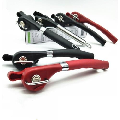 Safety Easy Stainless Steel Manual Can Opener Professional Effortless Openers with Turn Knob Household Kitchen Useful Tools