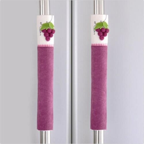 Double-door Fridge Gloves Kitchen Door Knob Practical Fridge Door Stand Handle Covers 1Pair Cotton Refrigerator Handle Cover