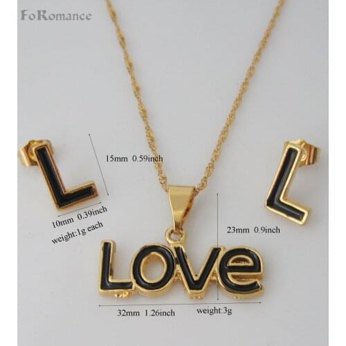 FoRomance- HIGH QUALITY GOLD GP OVERLAY THREE STYLES VIVID QUEEN & LOVE PENDANT 18" WATER WAVE LINK CHAIN NECKLACE EARRING SET