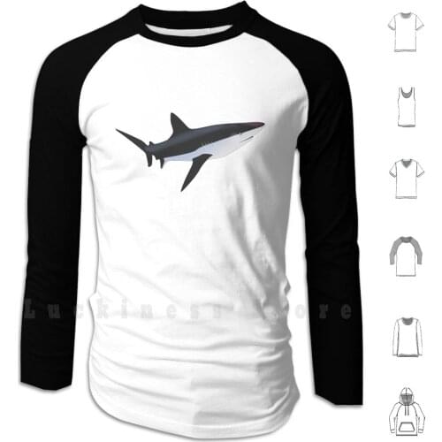 Cool White Shark Totem Art Design Hoodies Long Sleeve Phone Wallets Tablet Ocean Fish