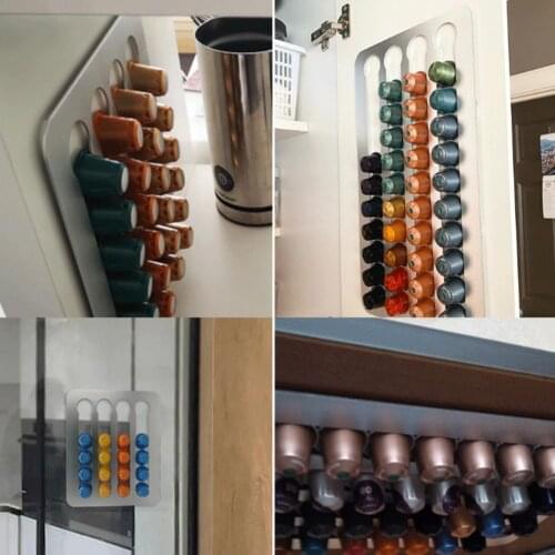 Easy to Clean Portable Wall-mounted Coffee Capsule Stand for Cupboard