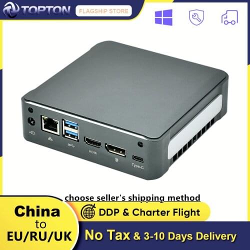 New Mini PC Windows 10 Intel i7-10510U I5-10210U 2*DDR4 M.2 Nuc Ultra Compact PC Barebone Computer Type-C 4K 60Hz HDMI2.0 DP
