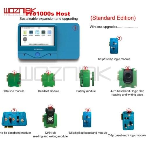 JC Pro1000S Multi-Functional PCIE NAND Programmer HDD SN Read Tool Battery Data Line For iPhone 8 8P X 7 7P 6 6S 6SP iPad 23456