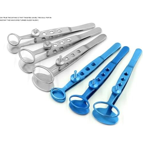 Ophthalmic instruments eyelid plate tweezers titanium alloy scattered middle clip beauty plastic tweezers eye tweezers micro ins