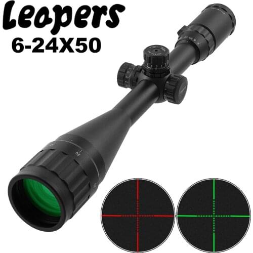 LEAPERS 6-24X50 AOL Hunting Scope Optics Riflescope Mil Dot Locking Resetting Rifle Scope For Rifle Air Guns Reflex Sight