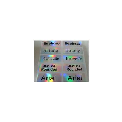 Custom stickers hot sales Hologram Silver Laser Personalized Waterproof Name Stickers low price custom Personalised Sticker