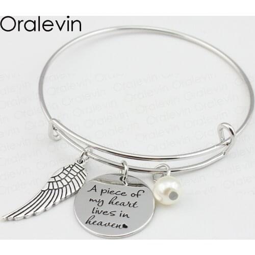 A PIECE OF MY HEART LIVES IN HEAVEN Animal Memorial Hand Stamped Memorial Pendant Charms Bracelet Gift Jewelry 10Pcs/Lot,#LN297B