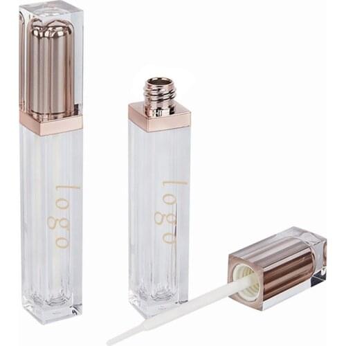 Clear Lip Gloss Tubes Wholesale Empty Custom Logo 10PCS 5ml Luxury Lipgloss Packaging Plastic Container