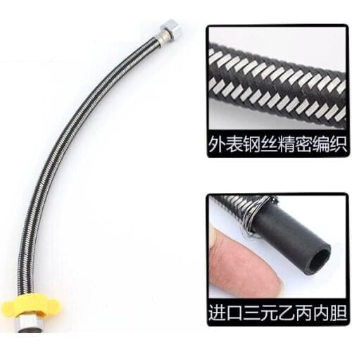 Customize 30/60/80CM Stainless steel toilet plumbing hose, Cold hot water inlet pipe water heater, Double head screw hoses pipe