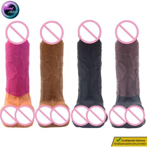 Big Silicone Skin-Feel Dildo Realistic Penis Women Vagina Pussy Masturbator Gay Men Prostate Massager Anal Plug Adult Sex Toys