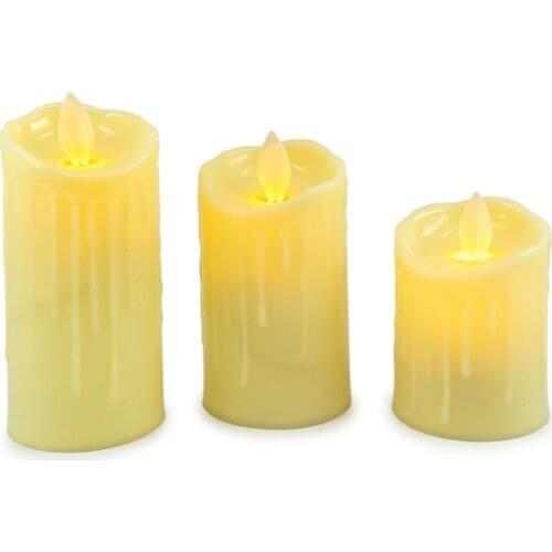 Tacendas Craft Led Candle 3'lü Clock Battery Operated candles and scents свечи и ароматы velas y aromas