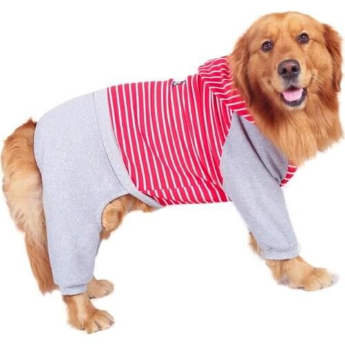 Large Dog Hoodie Jumpsuit Winter Big Dog Clothes Outfit Samoyed Golden Retriever Border Collie Pet Dog Clothing Pajamas Costume