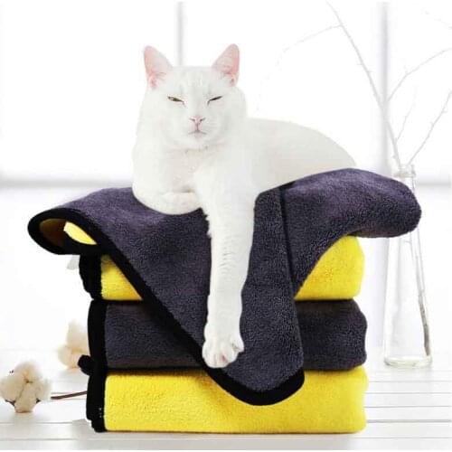 Pet supplies water-absorbent and quick-drying large deerskin towel special dog Teddy golden retriever cat towel bath towel