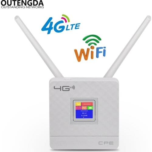 4G WiFi Router 300Mbps Wireless Wi-Fi Mobile CAT4 LTE/3G/4G Unlocked CPE Router with SIM Slot WAN/LAN Port Support Multi Bands