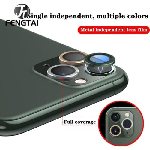 Camera Protector Film for IPhone11 Pro Max on IPhone 11Pro Max 11promax Tempered Glass Metal Ring Lens Protective Glass Cap