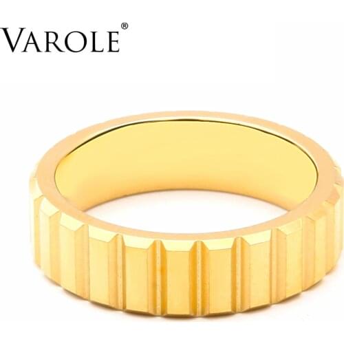 VAROLE Punk Pyramid Rings For Women Gold Color Stainless Steel Lady Finger Minimalist Ring Fashion Jewelry Dropshipping