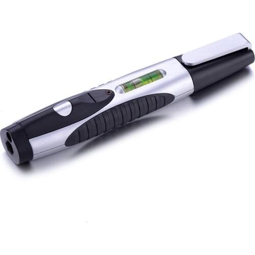 1PC ABS Multifunctional Tool Pen with Level Gauge Organization Equipped with Phillips Bugle Head and Slotted Screw LED Light Pen