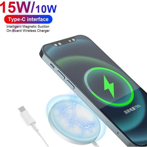 15W Original Magnetic Wireless Charger for iPhone 12 Pro Max 12pro Qi Fast Charger for iPhone 12 Mini USB C PD Adapter Magsafing