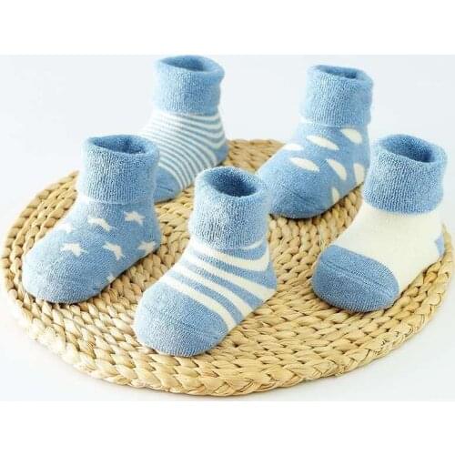 5 Pair/lot New Cotton Thick Baby Toddler Socks Autumn and Winter Warm Baby Foot Sock Baby Socks Set Winter Socks