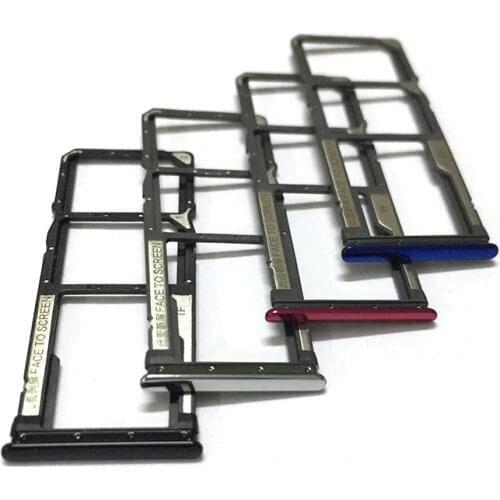 50PCS Sim Tray Holder For Xiaomi Redmi Note8 Note 8 SIM Card Tray Slot Holder Adapter Socket Repair Parts