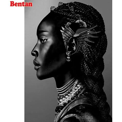 5D full square round drill diamond painting African woman portrait retro diamond embroidery diamond mosaic cross stitch kit gift