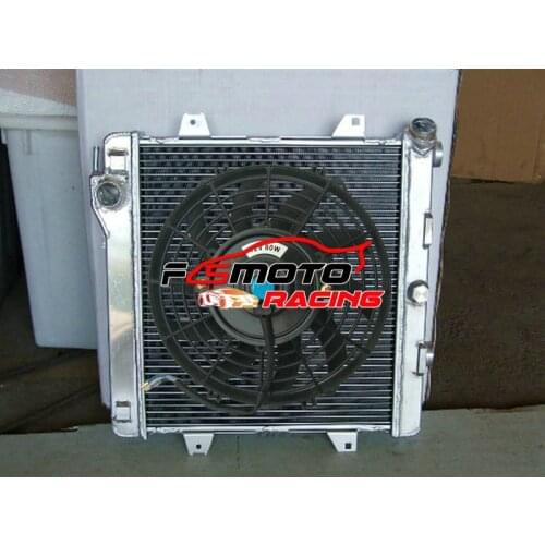 Aluminum Radiator + Fan For BMW 3 M3 E30 2.3L I4 S14B23 Engine 1987-1991 MT 1988 1989 1990