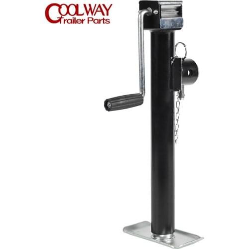 Trailer Side Wind Jack 5000lbsX15" Lift Round Pipe Mount Swivel Stabilizer Leg RV Parts Camper Caravan Accessories