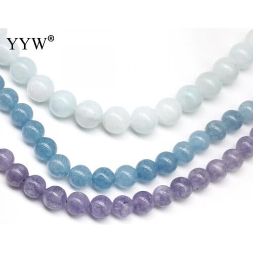 4/6/8/10 12mm Natural Stone Beads Aquamarines Round Loose Beads For Jewelry Making Bracelets DIY Accessories Wholesale Gem Stone