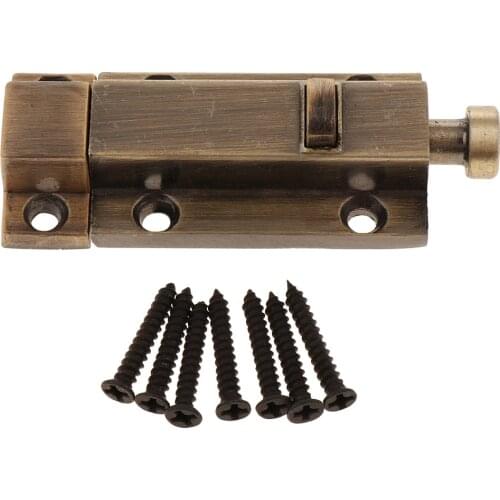 Zinc Alloy Door Slide Bolt Hasp Lock Latchbolt Home Safe Guard Latch Copper Home Furnishing Hardware