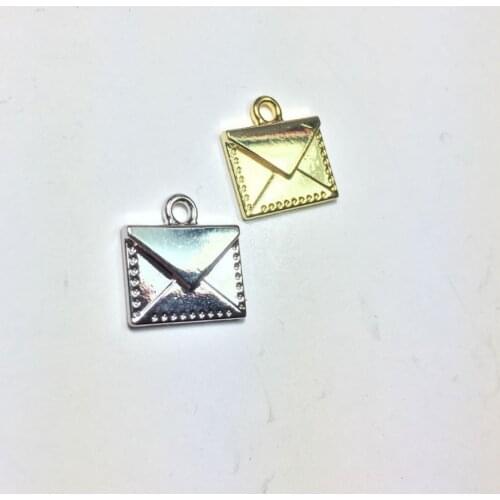 Eruifa 20pcs15*10mm Nice Envelope Zinc Alloy necklace,earring bracelet jewelry DIY handmade 2 colors