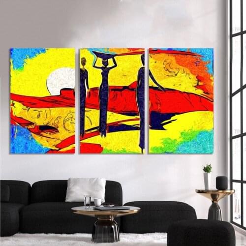 Ethnic Wall African Art Oil Painting Black Woman Color Oil Painting Home Interior Decoration