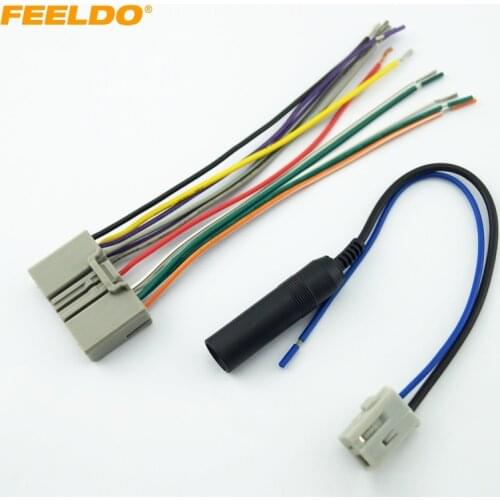 FEELDO 1Set Car Audio CD Player Radio Stereo Wiring Harness Antenna Adapter Plug For Honda Civic/Fit/CR-V/Odyssey #FD-3734