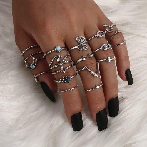 Women rings matching ring set vintage jewelry sets accessories bague femme anillo ringen rings for girls anillos mujer