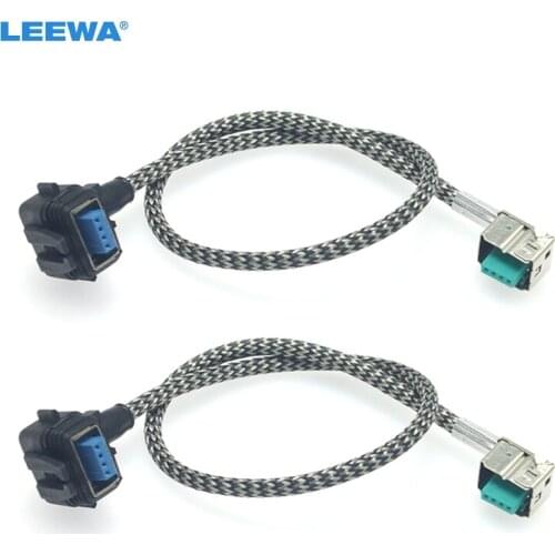 LEEWA 2PCS Car HID Xenon Bulb Ballast High Voltage Wire Harness for D1S D1 D3 D3S Xenon Headlight Relay Cable Adapter#5988