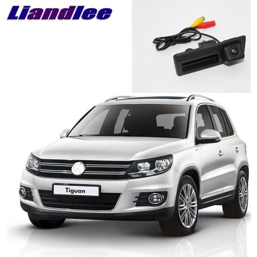 LiandLee Car Trunk Handle Rear View Reversing Parking Camera For Volkswagen VW Tiguan 2007~2017