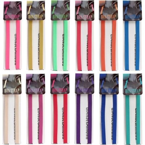 Hot Selling Bra Strapa 1.2cm Candy Color Double-shoulder Adjustable pectoral girdle