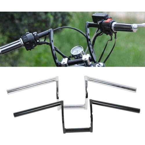 Motorcycle Drag Handlebar 1" Z Bars For Harley Custom Bobber Softail Dyna Sportster Chrome/Black