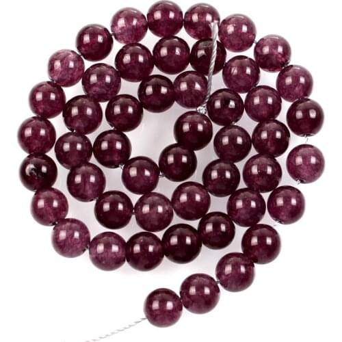 Natural Stone Dark Purple Transparent Alabaster Charm Loose Beads For Jewelry Making Needlework Bracelet DIY Strand 6-10MM