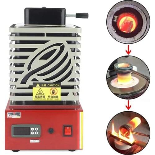 The new small square mesh melting furnace high temperature melting gold silver copper and aluminum metal casting experiment melt