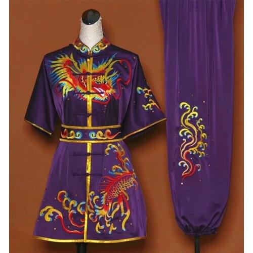 Wushu Clothing Uniform Wushu Costume Kung Fu Uniform Clothes Martial Arts Uniform Dragon Chinese Warrior Costume Exercise TA1885