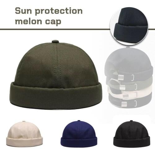 Autumn Winter Melon Cap Mens Women Men Beanie Skullcap Sailor Caps Cuff Short Brimless Retro Navy Style Hats