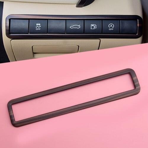 CITALL Plastic Wood Grain Headlight Switch Button Frame Cover 17.3 x 3.8 cm Fit For Toyota Camry 2018 2019