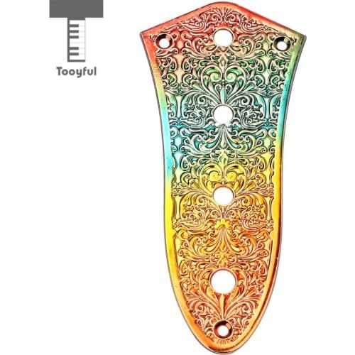 Tooyful Durable Alloy 4 Hole Control Plate Bass Control Plate for Musical Lovers