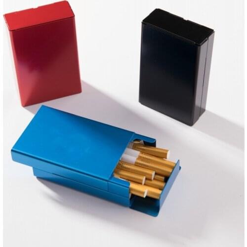 Luxury metal Cigarette Box Gifts Stainless Steel Cigarette Case 20 pieces Cigarette Holder Smoking Gadgets For Men Storage box