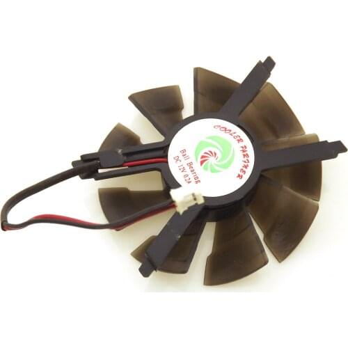 Ball Bearing 77mm DC12V 0.2A Clooer 2Pin For ZOTAC GT640-1GD3 2GD3 Graphics Card Cooling Fan